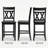 Savannah Solid Wood Counter Height Barstools In Black Finish, Set of 2-753937823