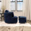 Fauteuil d'appoint pivotant avec repose-pieds de rangement-1025068757