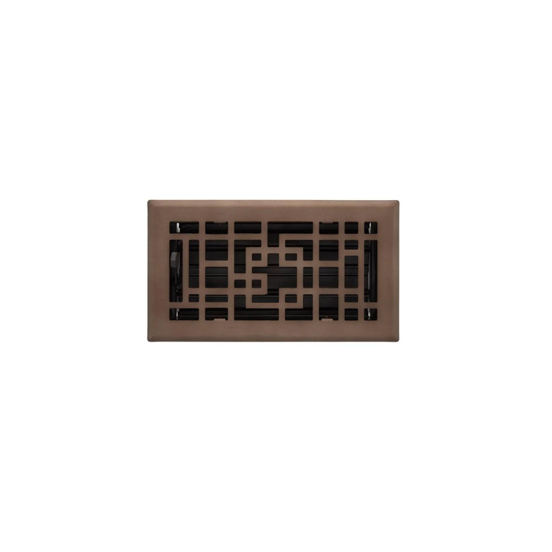 Registre de plancher en acier Baer, Bronze huilé, 4 po x 8 po