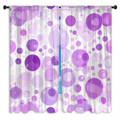 Bubbles Window Curtains  Abstract Sheer & Room Darkening - 2 Panels