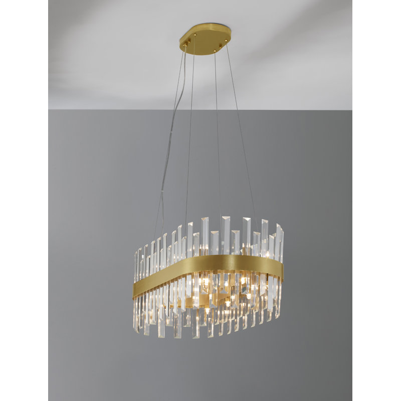 10 - Light Gold Crystal Pendant