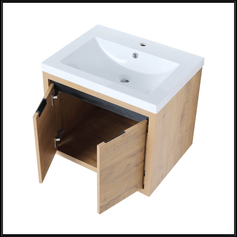 Armoire de salle de bain avec lavabo, Imitative Oak