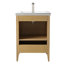 Ensemble de meuble-lavabo sur pied lavabo simple 24 po avec plateau en céramique blanche-105208963-105208968-119711649