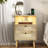 Rattan Nightstand with 2 Drawers