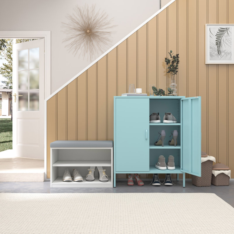 Buffet armoire de rangement Keniyha, Menthe