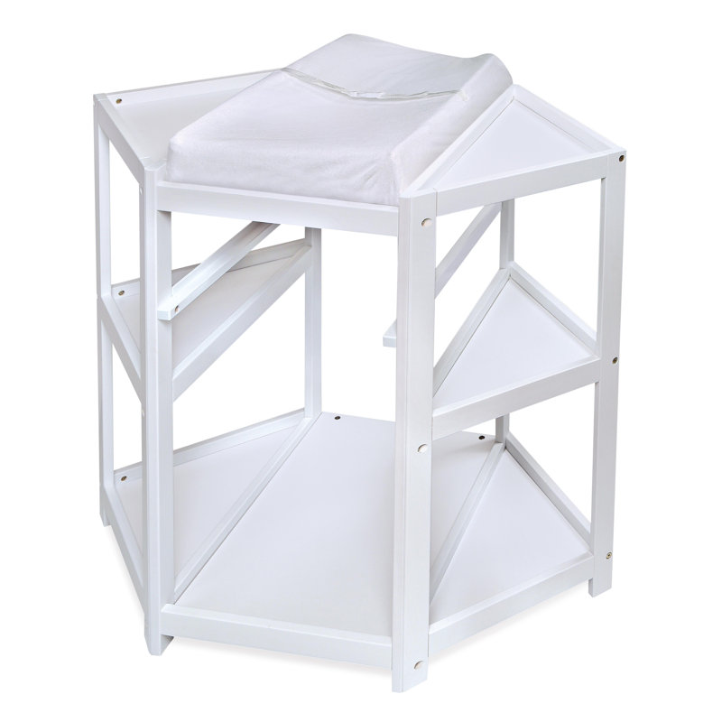 Defranco Changing Table with Pad, White
