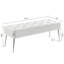 Banc en cuir capitonné moderne Lora de 44 po de largeur avec pieds en métal Lora-1087671215-1184327415