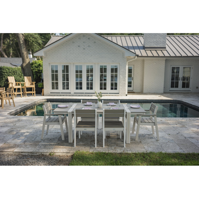 Calla Outdoor Rectangle Dining Table, Seafoam, Seafoam