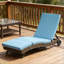 Chaise longue inclinable en osier avec roues portables