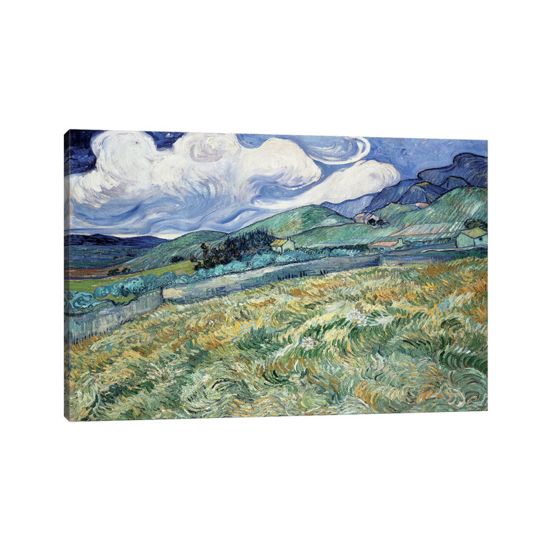 Landscape At Saint-Remy by Vincent Van Gogh - Wrapped Canvas Gallery-Wrapped Canvas Giclée