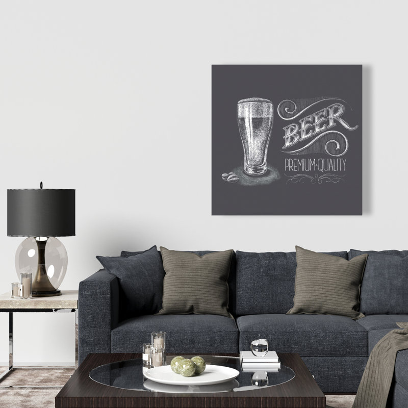 Enseigne de bière rétro - Toile de cuisine rétro pour la décoration intérieure