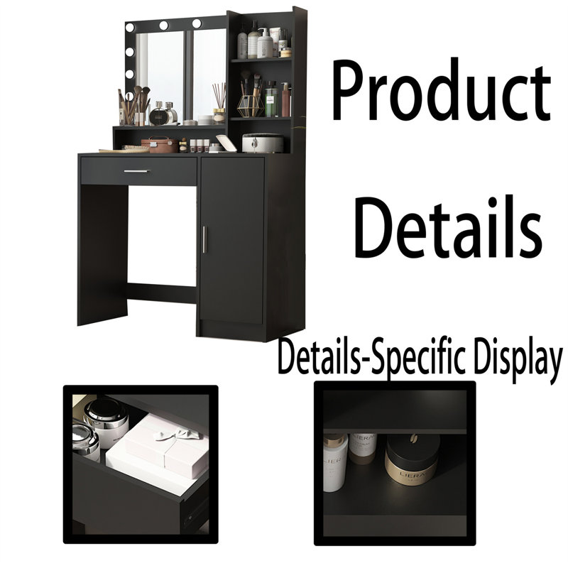Coiffeuse Nakendra, Noir