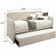 Lit de jour simple tapissier avec couchette Fog