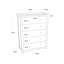 Haflinger 90 cm W Chest of 5 Drawers