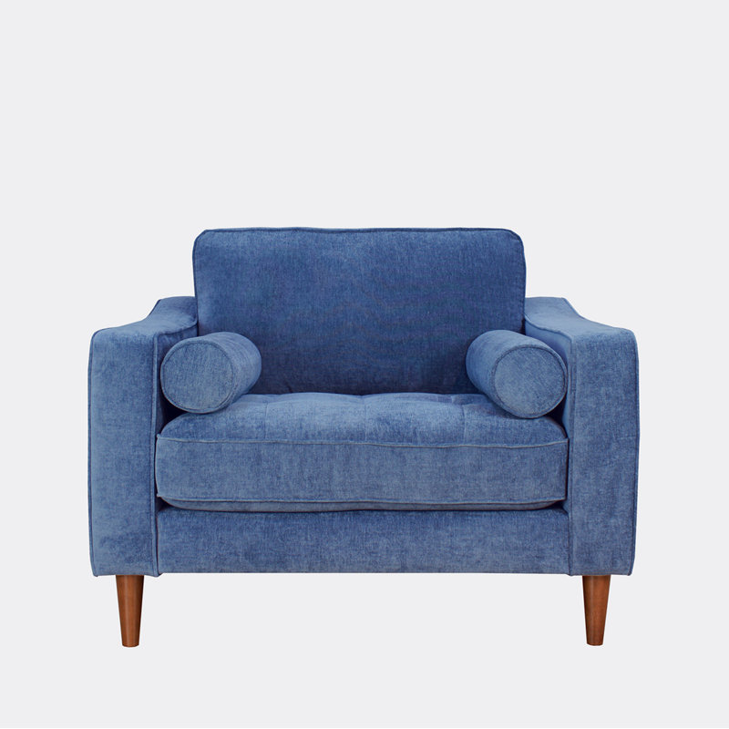 Fauteuil Mikaylie, Mélange de polyester bleu