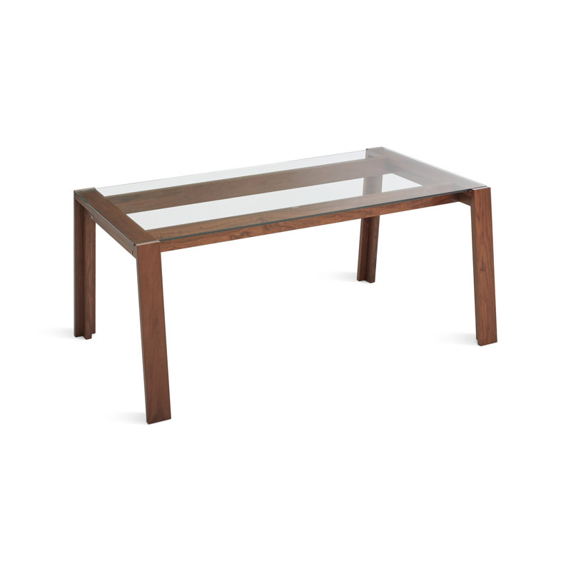 Lake Glass Top Dining Table, 41.2" W x 72.6" L 