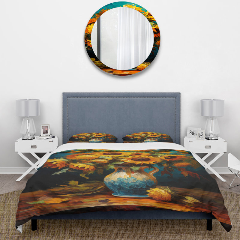 Ensemble de housse de couette en microfibre / polyester Masterpoint Sunflowers By Van Gogh IV Bedding