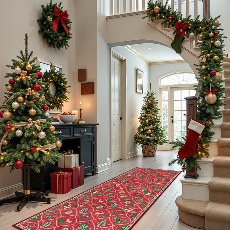 Laziya Christmas Rug, Tapis de couloir 2 pi x 6 pi