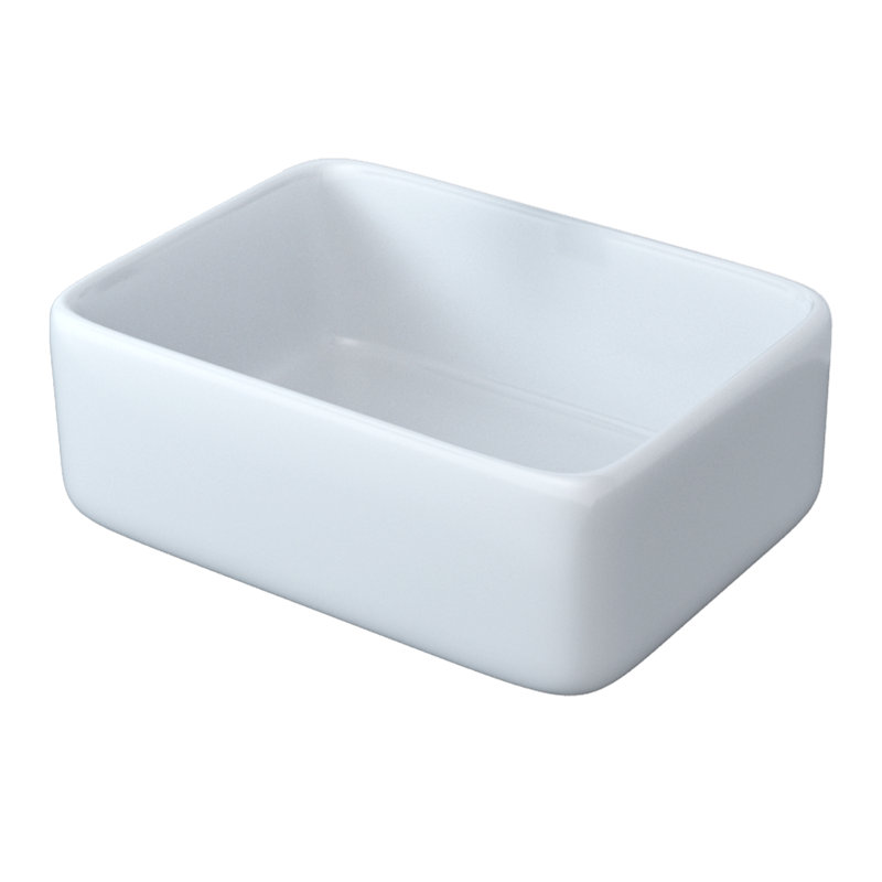 19 po Lavabo de salle de bain blanc Topmount