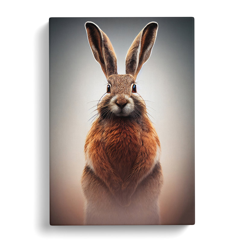 Marvellous Hare - Wrapped Canvas Print, 50cm H x 35cm W x 3cm D