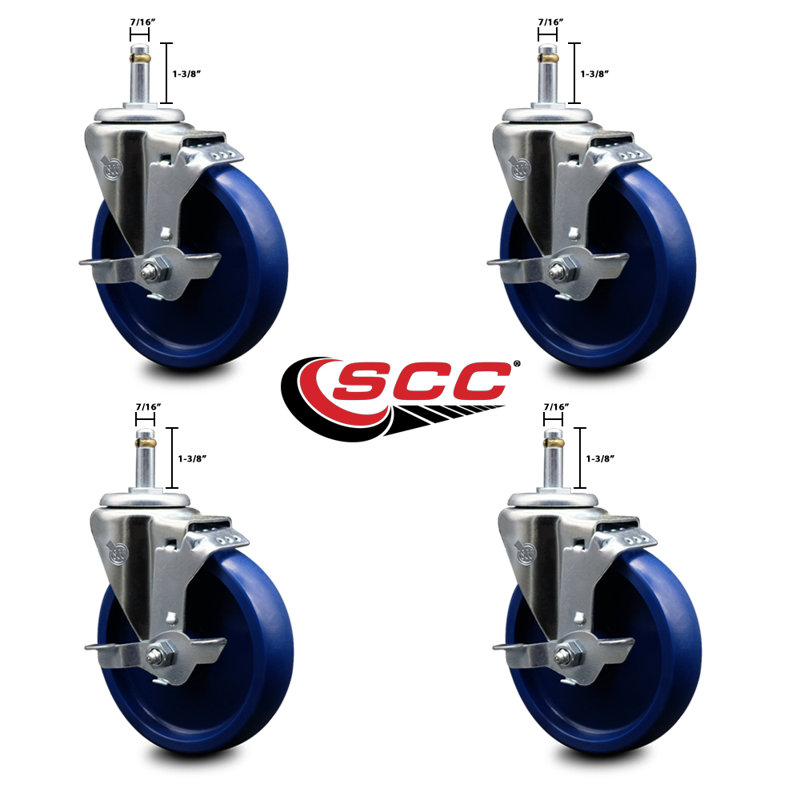 Solid Swivel Grip Ring Stem Caster