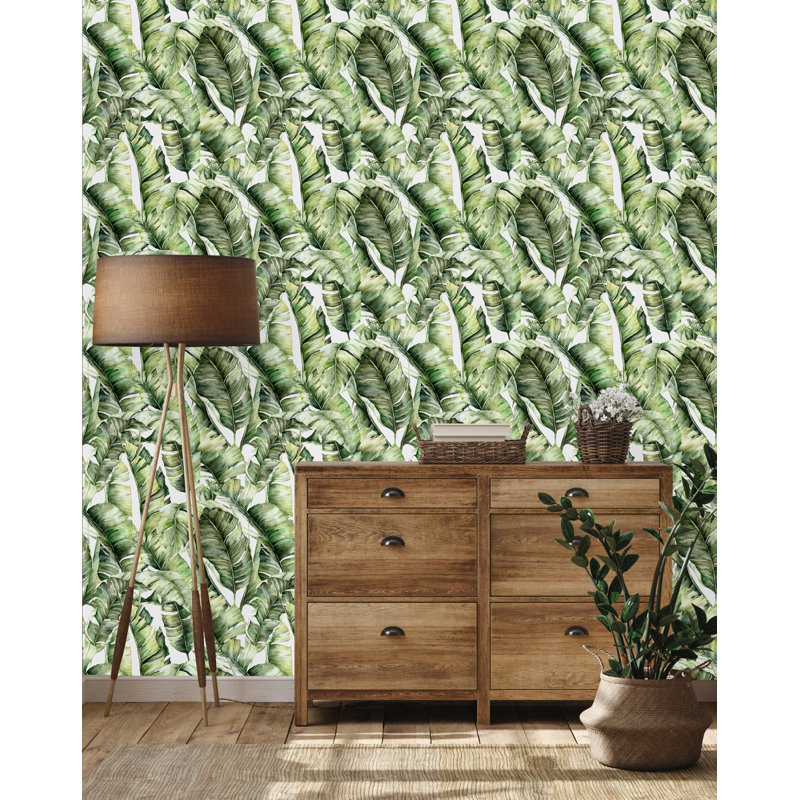 Panneau de papier peint adhésif lisse L 10,4 pi x l 25 po Avlona