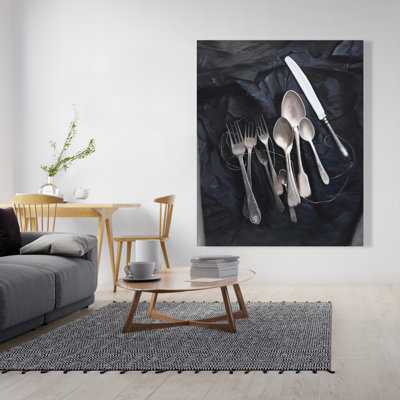 Toile de coutellerie rétro | Objets décoratifs gris