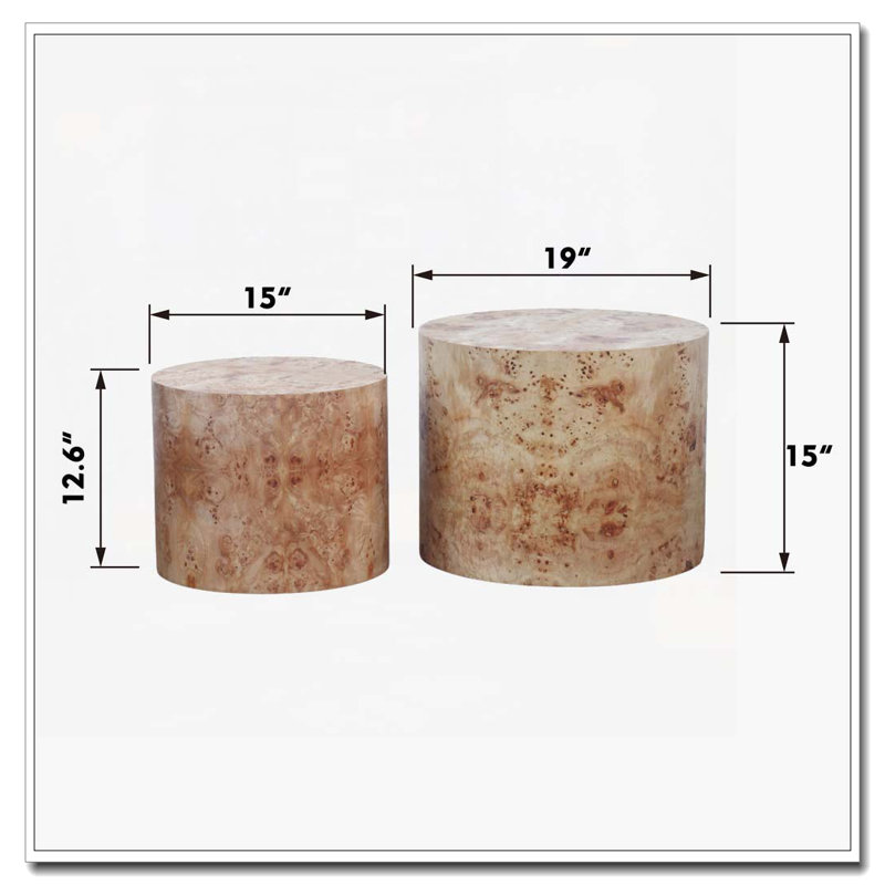 Ensemble de 2 tables basses rondes