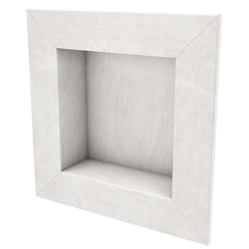 FlexStone 17"W x 17"H Square Recessed Shampoo Caddy in Dune, Dune
