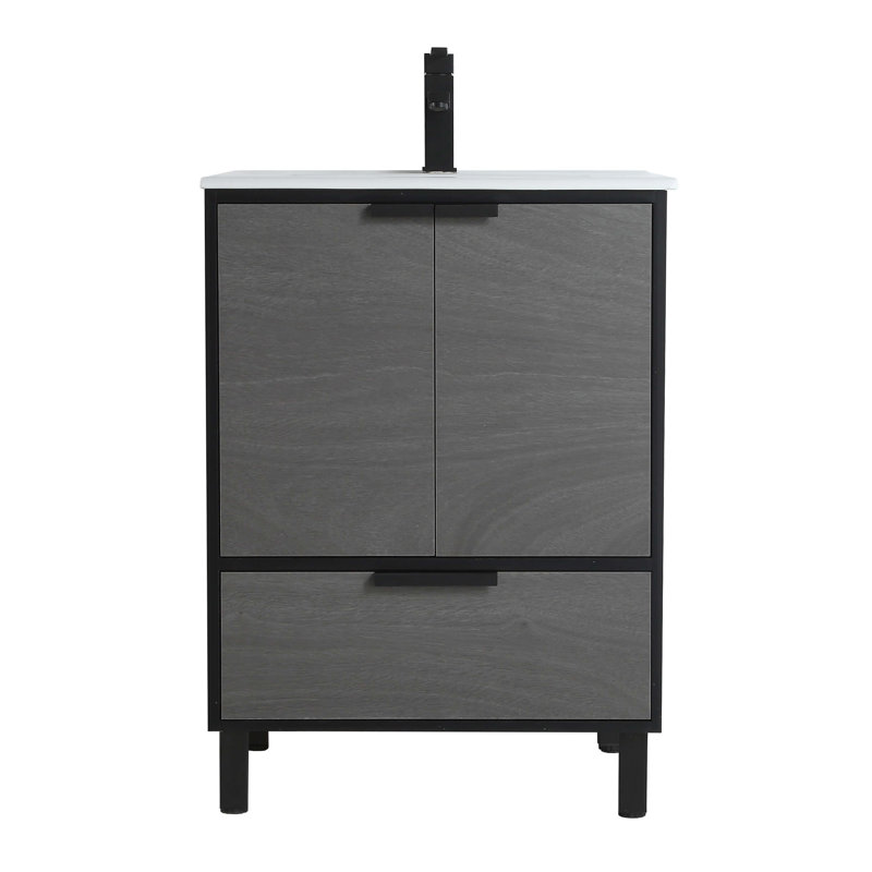 Ensemble de meuble-lavabo simple 24 po Hamilton, Gris