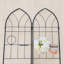Ensemble de 4 treillis de jardin en métal 78,7 po x 19,7 po - Support de plante grimpante antirouille pour fleurs d'extérieur, vignes et patio - Comprend 2 porte-pots chacun - Noir