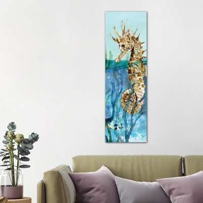 Delray Seahorse II by Carol Robinson - Wrapped Canvas Panoramic Painting
