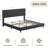 Upholstered Bed Frame, Modern Platform Bedframe with Adjustable Velvet Headboard, No Box Spring Needed-466855364-466855368