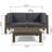 3-Piece LOVE SEAT SET WITH COFFEE TABLE,