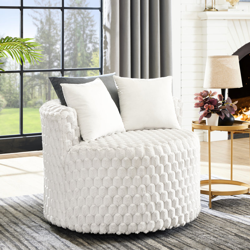 Fauteuil rembourré 3D à roulettes - Créez un coin salon confortable et contemporain pour votre maison