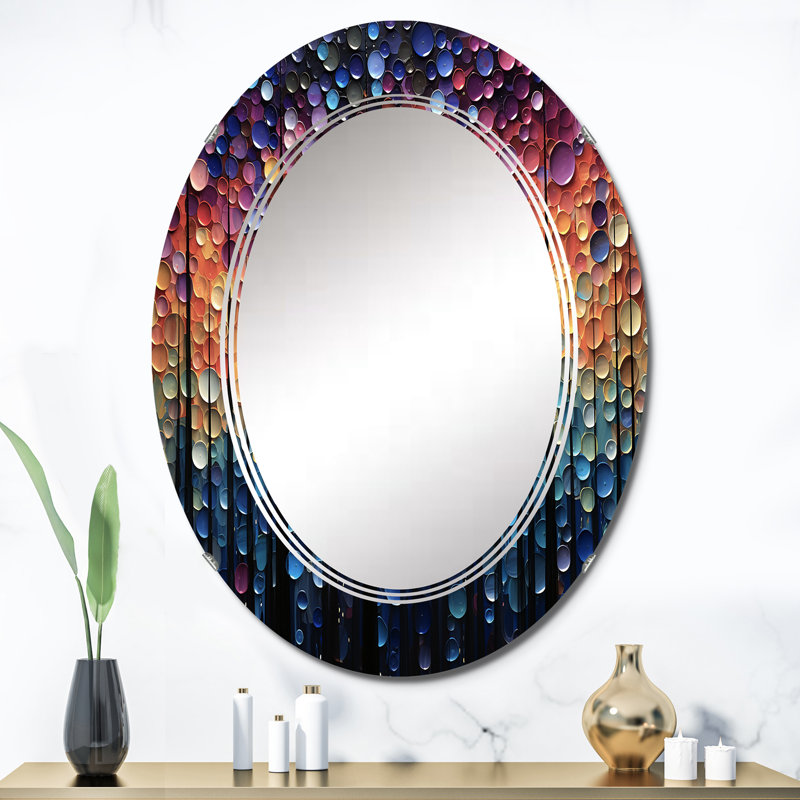 Rochela - Miroir mural moderne ovale, 36 po x 24 po
