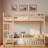 Wood Bunk Bed With Ladder And Guardrails-257992987