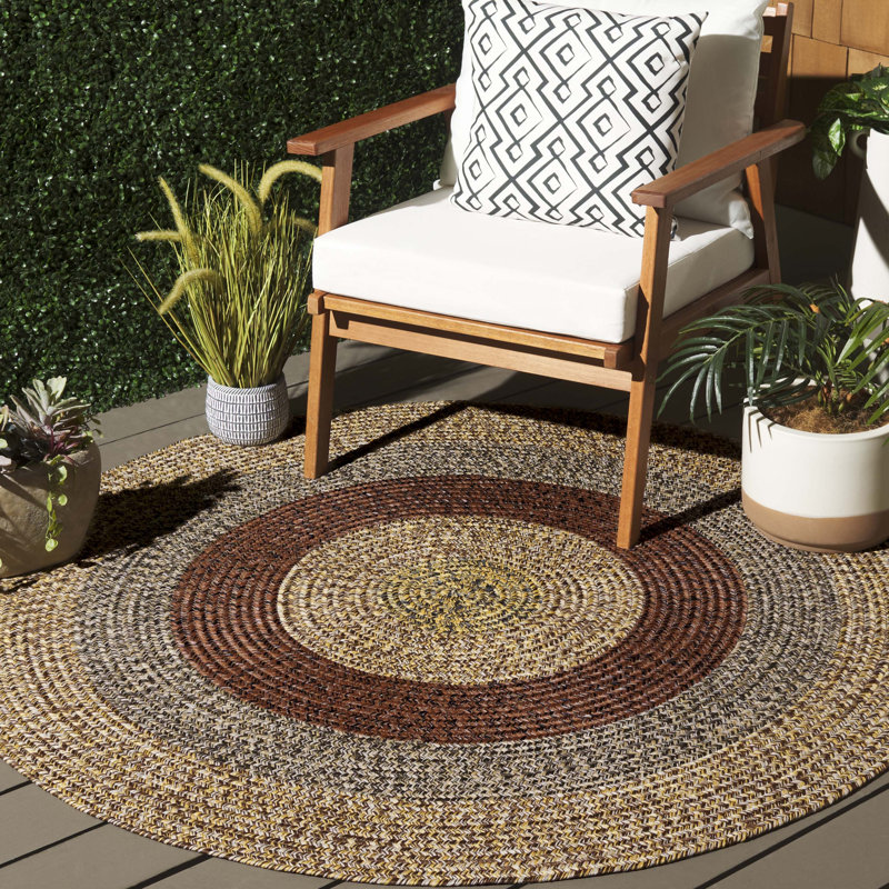 Tapis intérieur / extérieur lavable à la machine Performance, Rond 5 pi