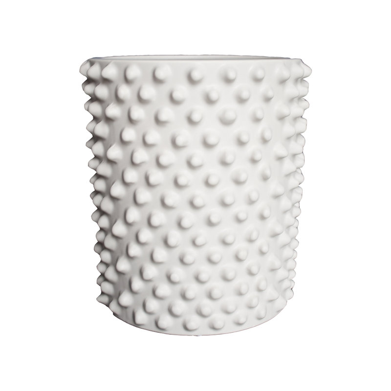 Pot de fleurs en céramique Cloudy, Gris beige, H 5,12 po x l 5,91 po x P 5,91 po