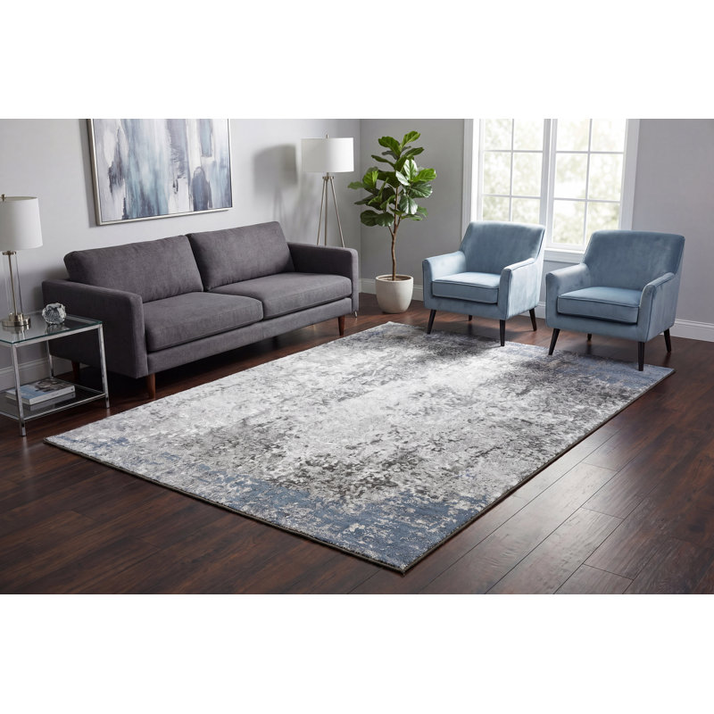 Tapis gris Candace, Rectangle 2 pi x 3 pi 11 po