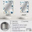«Taurean Minimalist Blue Floral Charm Botanics», miroir mural floral, miroir décoratif floral, impression d'art en métal-751558180