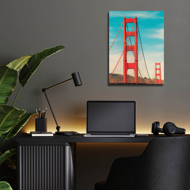 «Golden Gate In The Morning» par Sonja Quintero, H 16 po x l 12 po x P 0,13 po