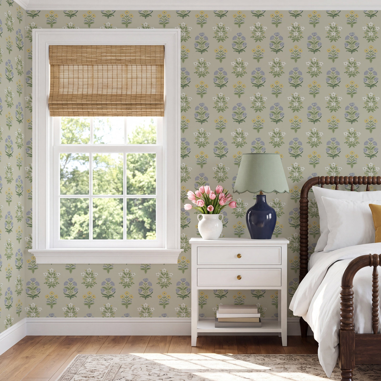 Mughal Wallpaper Double Roll, Linen