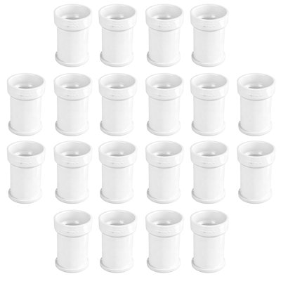 2 in. White PVC DWV Hub Adapter, Cast Iron Hub x DWV Spigot Plumbing Fitting for Drain, Waste & Vent Systems, (20 Pack)