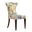 Chaise d'appoint rembourrée, blanc cassé / imprimé floral sur tissu