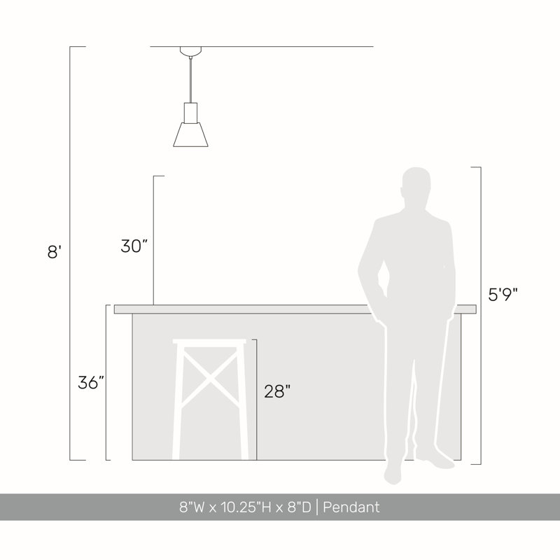 Meier 8" LED Pendant in Coffee, Brown