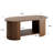 42.51" Oval Coffee Table With Storage, Mid-Century Modern 2-Tier Center Table For Living Room-1659864953-1659648979