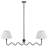Wave Squiggle 2-Arm Pendant Light In Brass-101991364