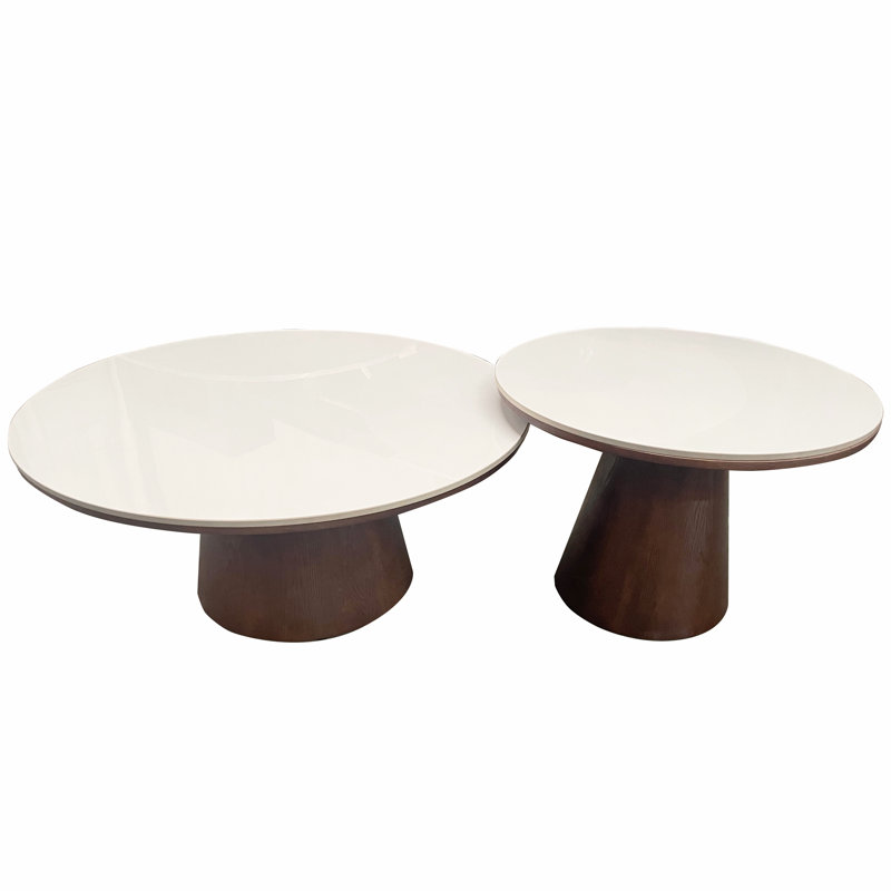 Ansel Round Sintered Stone Nesting Coffee Tables