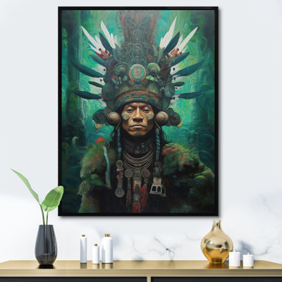 " Indigenous Shaman Amazon Feather Headdress "